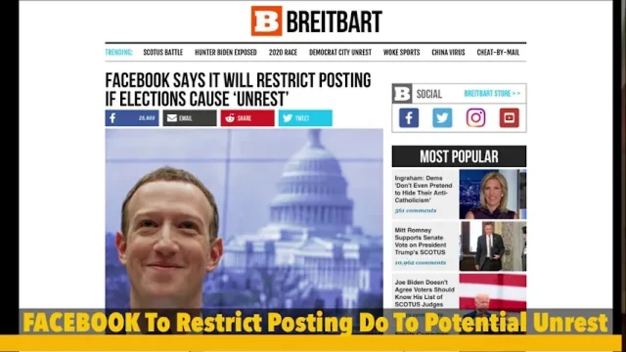 Facebook To Restrict Posting To Avoid Potential Unrest