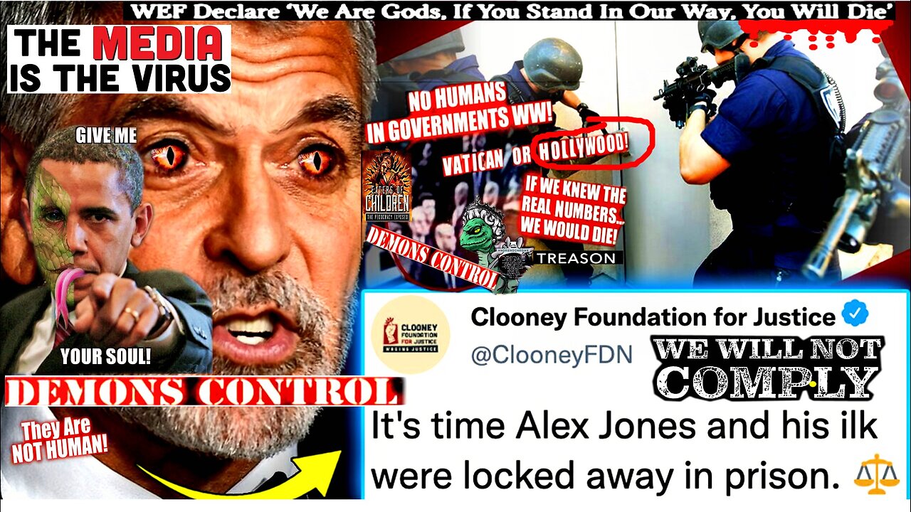 George Clooney Working With Police To Shut Down Alternative Media (related links in description)