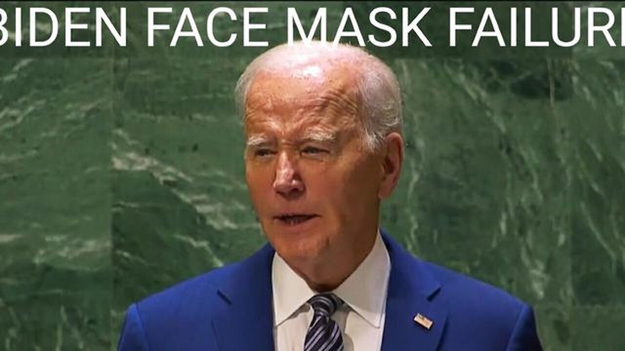 BIDEN FACE MASK FAILURE AT UN SPEECH - 78TH SESSION GENERAL ASSEMBLY IN NEW YORK 9-18-2023