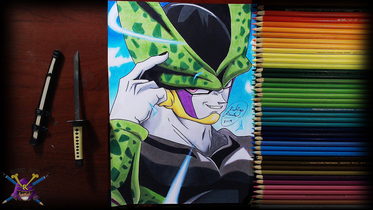 Drawing Cell ( dragon ball Z ) Desenhando Cell