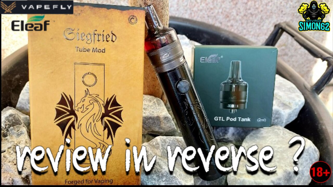 VAPEFLY SIEGFRIED TUBE MOD & ELEAF GTL POD TANK COMBINATION REVIEW IN REVERSE !!! 🔞 #vapefly #eleaf