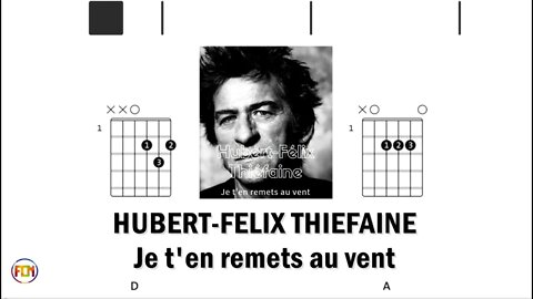 HUBERT FELIX THIEFAINE Je t'en remets au vent - (Chords & Lyrics like a Karaoke) HD