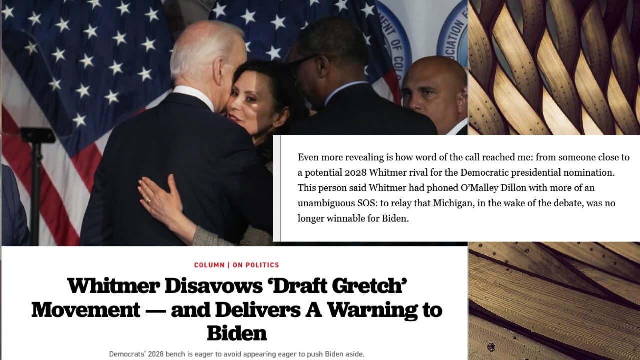 Michigan Gov. Whitmer blasts Politico story, said Biden Can't Win Michigan