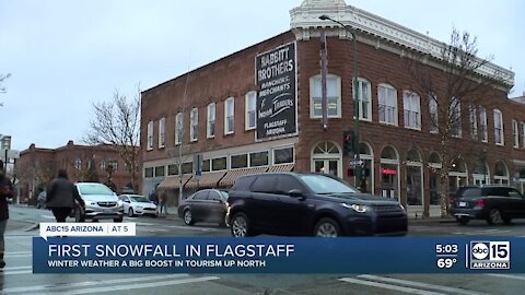 First snowfall of the season in Flagstaff