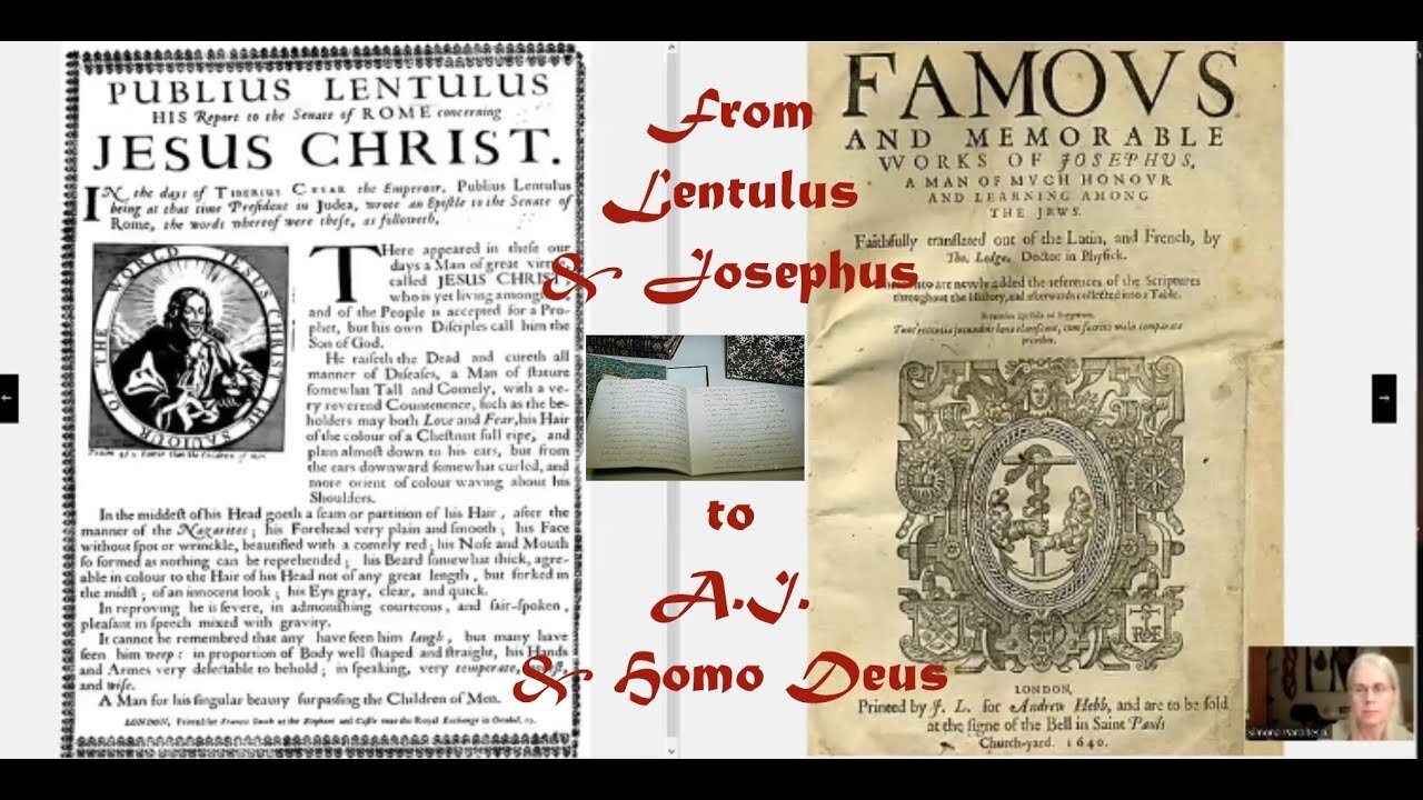 ON JESUS - From Lentulus and Josephus to A.I. and Homo Deus