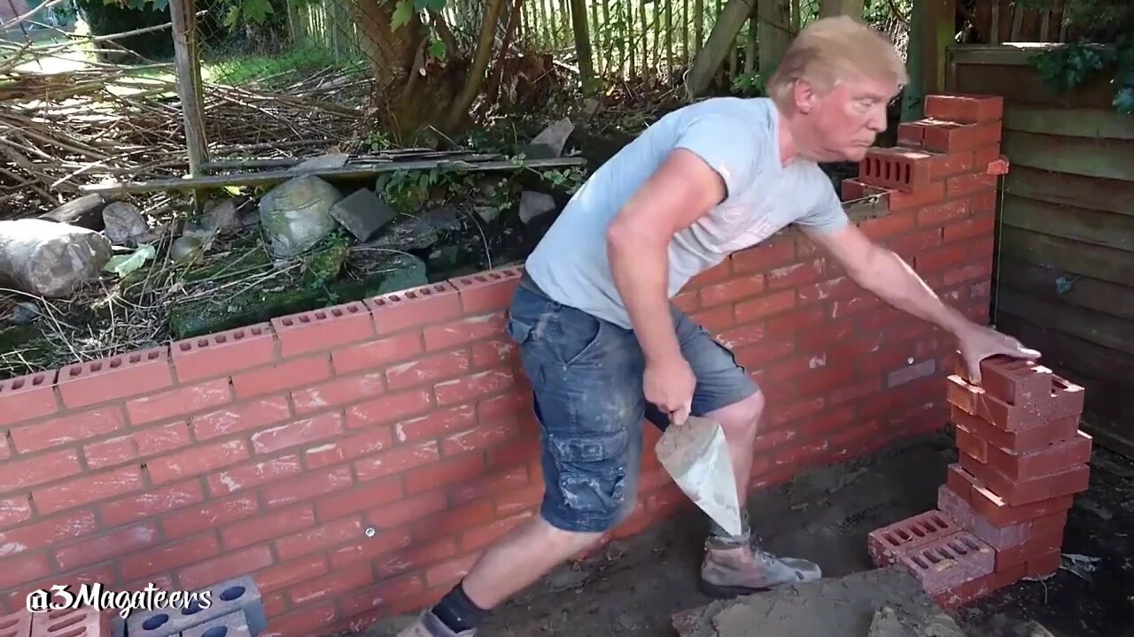 Sit back and enjoy President Trump working hard on the wall.