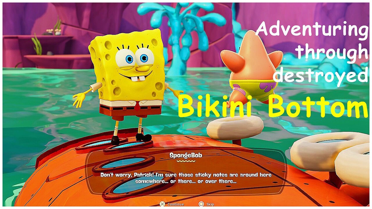 SpongeBob & Patrick are adventuring through the destroyed Bikini Bottom!