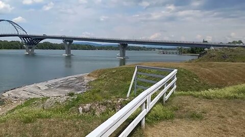 Fort Crown Point And Crown Point Bridge On Lake Champlain