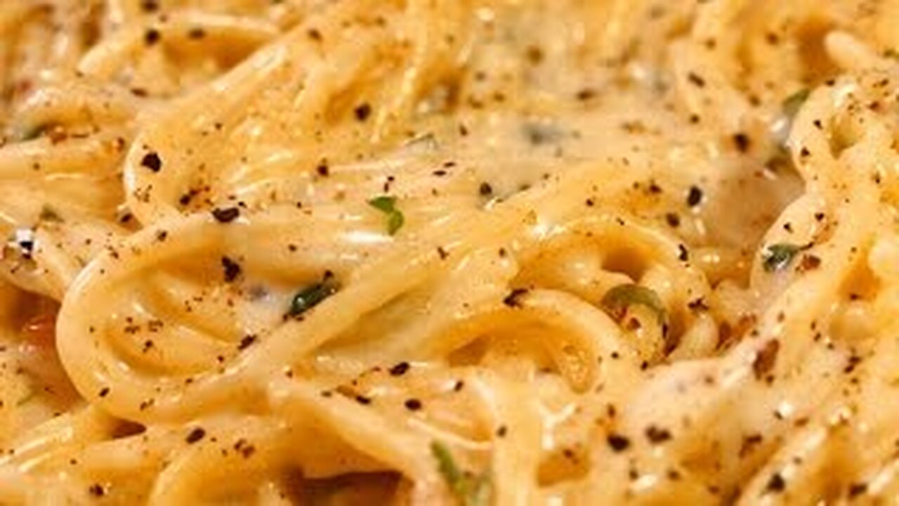 spaghetti with the best and easiest CHEESE sauce - Tasty food recipes for dinner