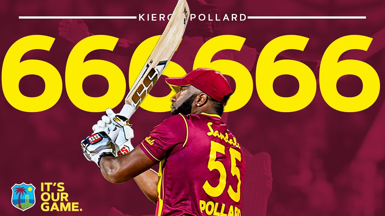 Kieron Pollard HITS Six Sixes in an Over!! - West Indies vs Sri Lanka - 1st CG Insurance T20I