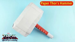 DIY Thor : Love and Thunder Mjolnir Hammer - Easy Paper Crafts