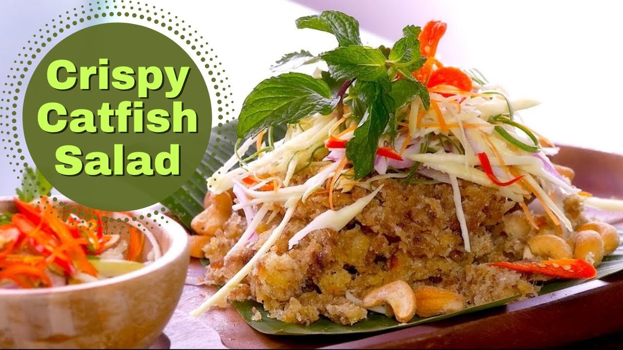 Thai crispy catfish salad recipe