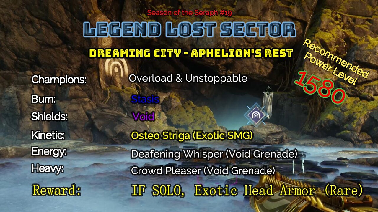 Destiny 2 Legend Lost Sector: Dreaming City - Aphelion's Rest on my Titan 2-20-23