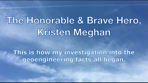 Geoengineering - Kristen Meghan-Edwards, Initial Whistleblowing on 1-18-2014 in Hauppague, New York