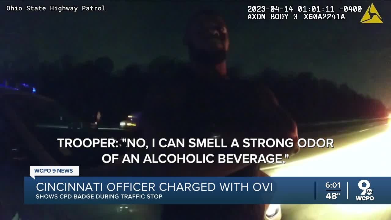 BODY CAM: Cincinnati police officer fails sobriety test, charged with OVI