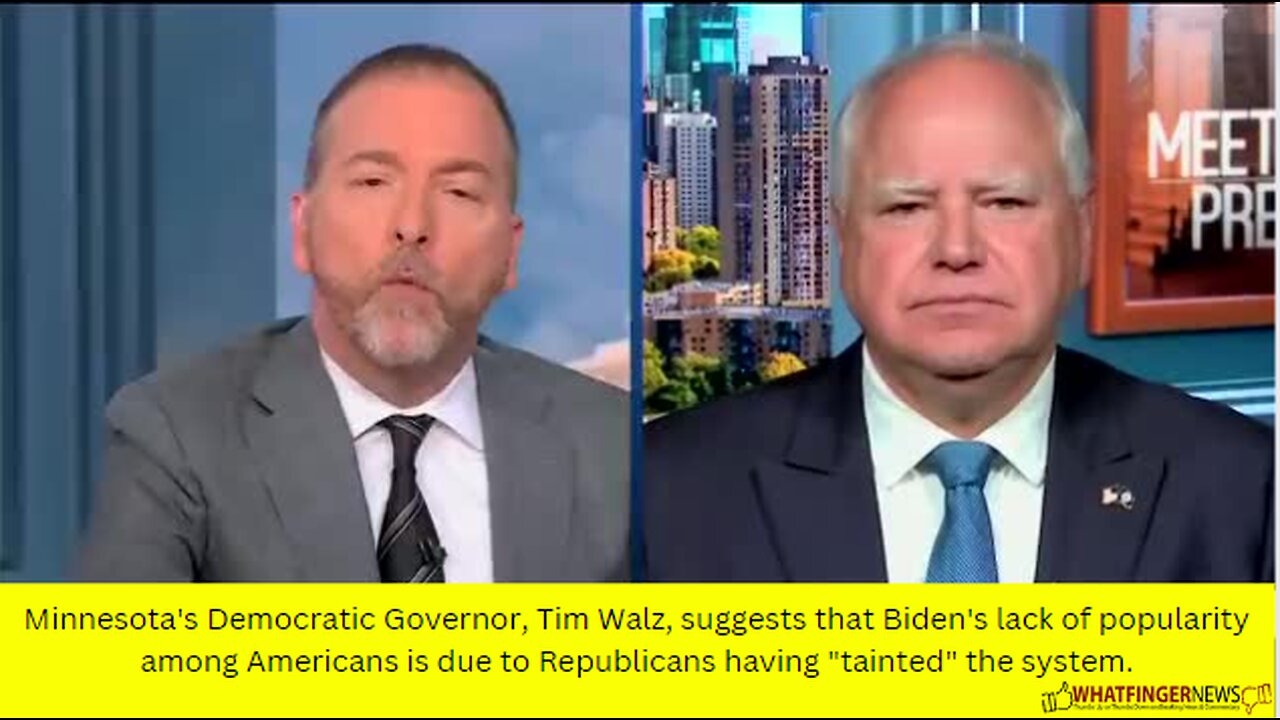 Minnesota's Democratic Governor, Tim Walz, suggests that Biden's lack of popularity among Americans