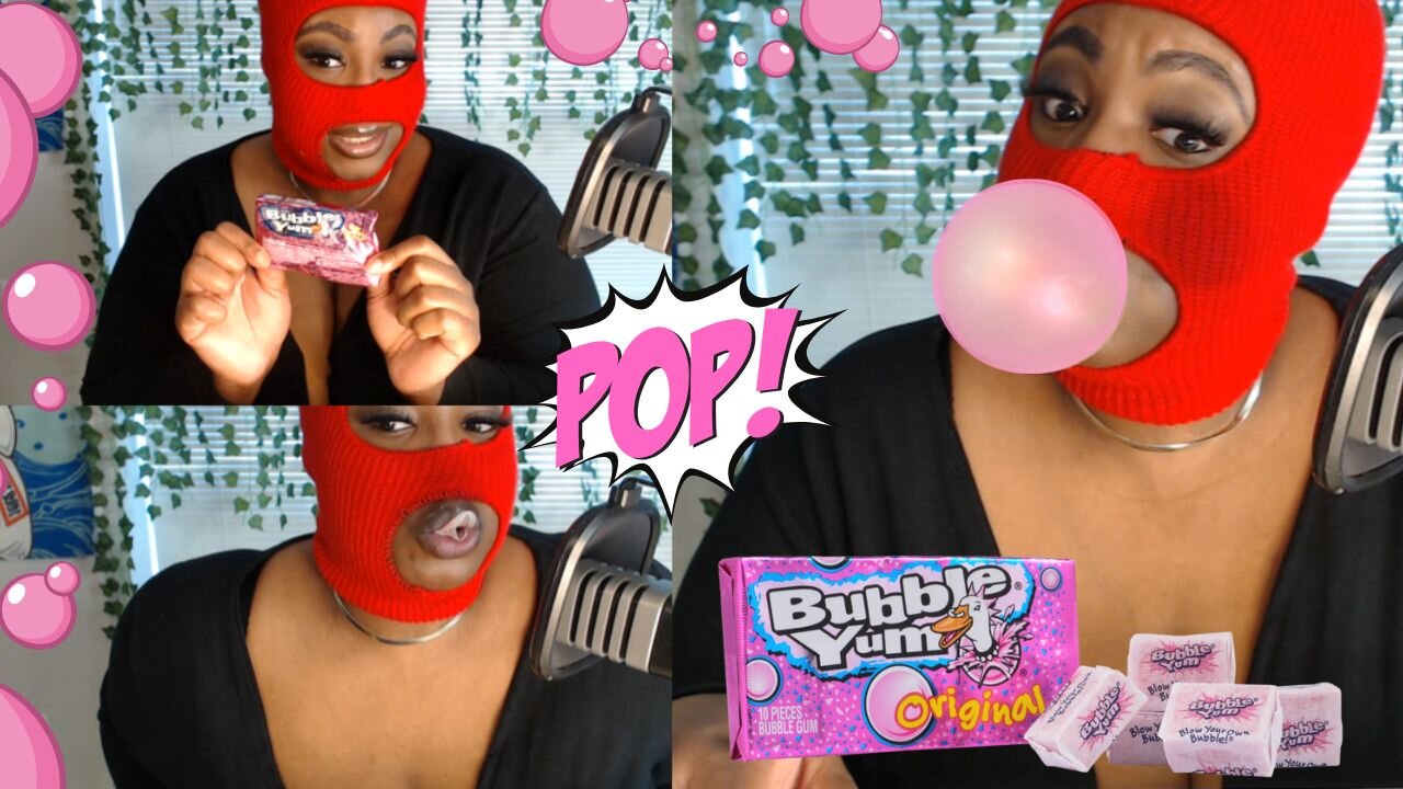 Chewing Bubble Gum And Blowing Bubbles | Juicy Mouth Sounds B2P Pt.1