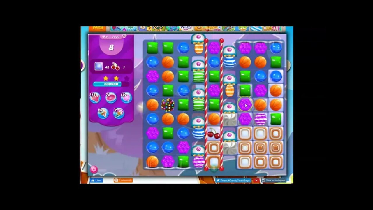 Candy Crush Level 2637 Talkthrough, 23 Moves 0 Boosters