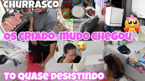 TO QUASE DESISTINDO DO CANAL😭OS CRIADO-MUDO CHEGOU ||CHURRASCO NA CHURRASQUEIRA ELÉTRICA