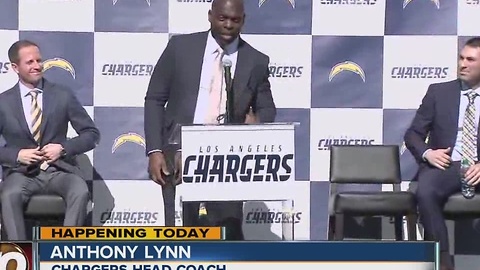 Chargers introduce new head Coach and he fumbles his words