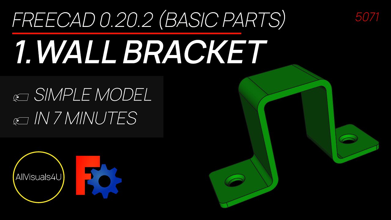 🎓 Design A Wall Bracket In FreeCAD - FreeCAD Part Design Tutorial - FreeCAD For Beginners