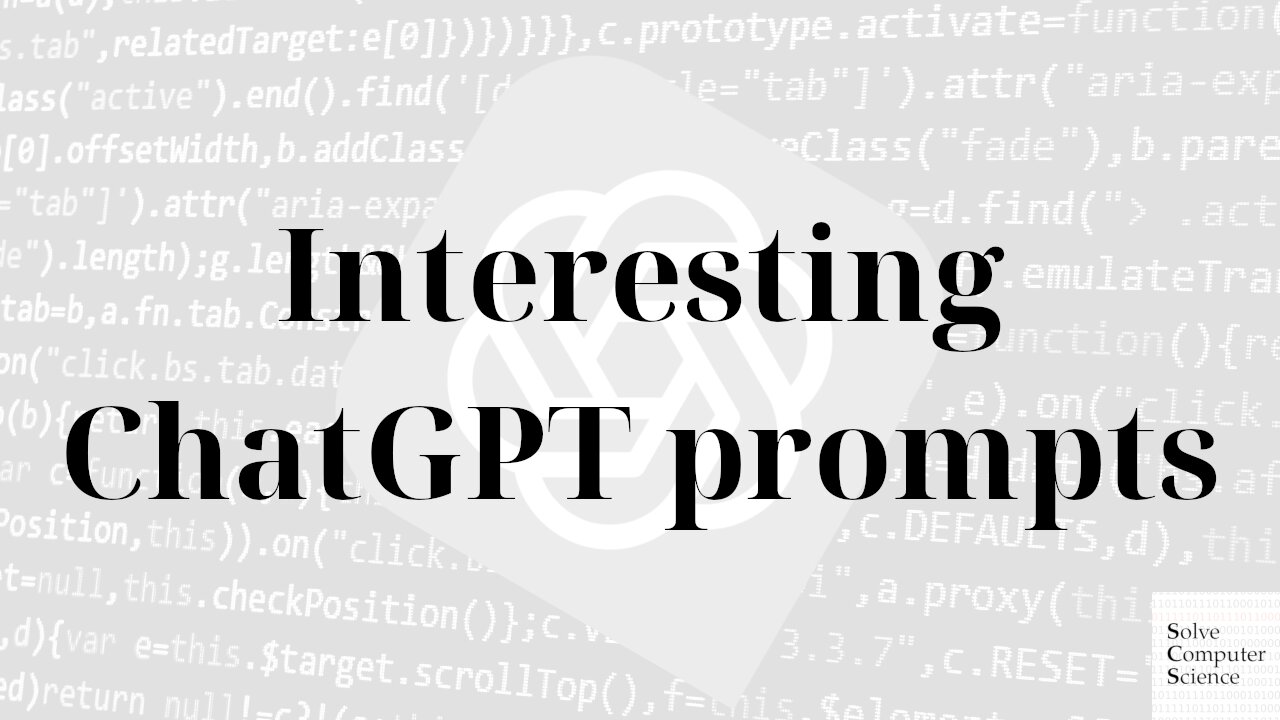 Interesting ChatGPT prompts and answers