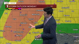 Severe chances again on Monday