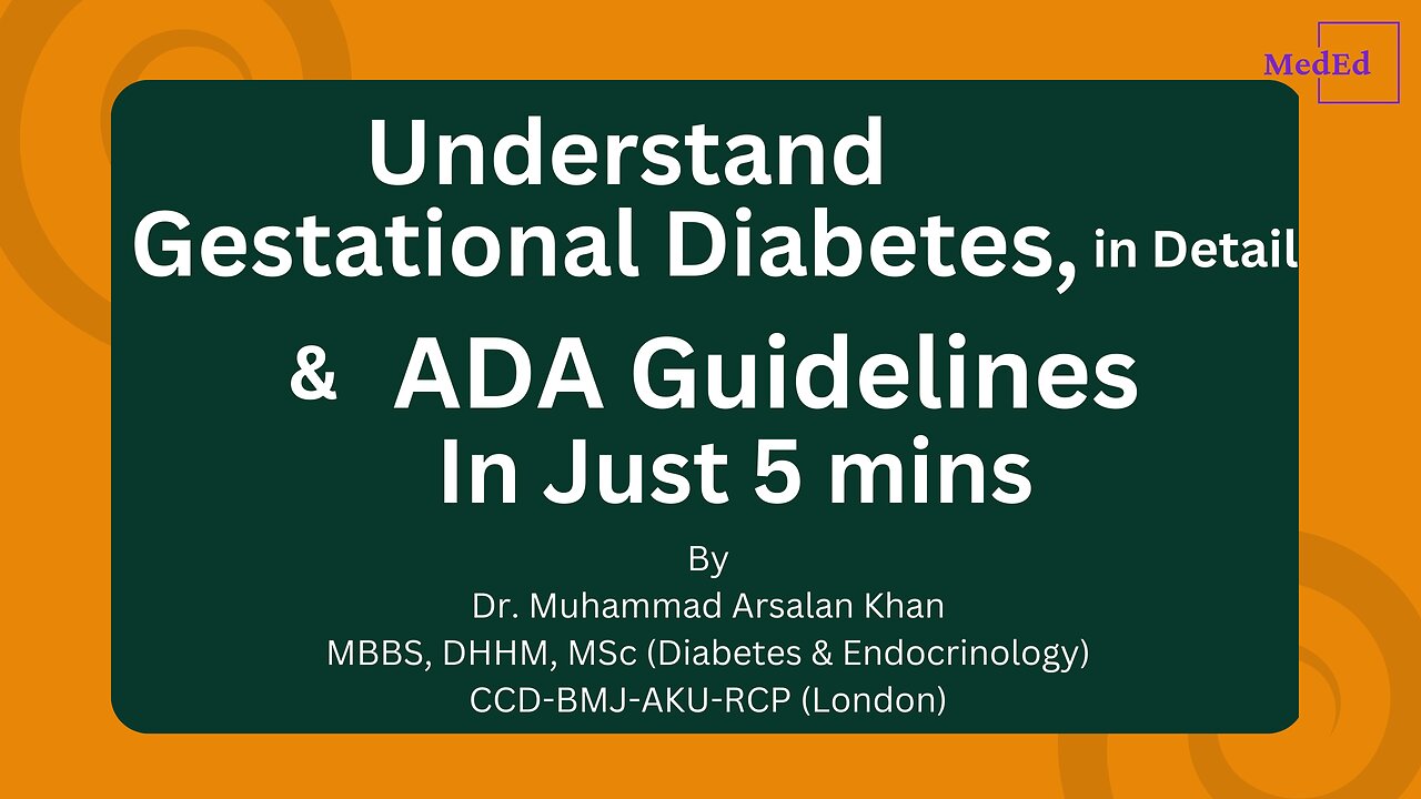 Gestational Diabetes, ADA Guidelines For GDM
