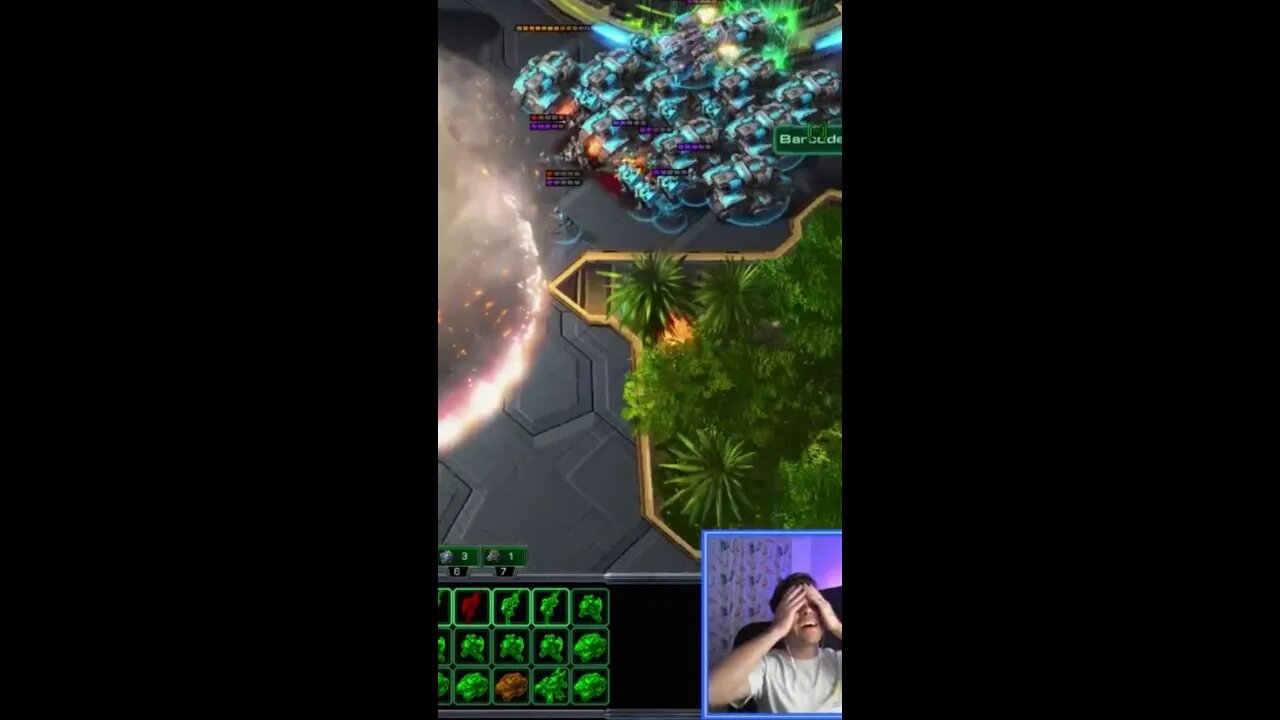 Sometimes you almost nuke yourself #starcraft #sc2 #shorts