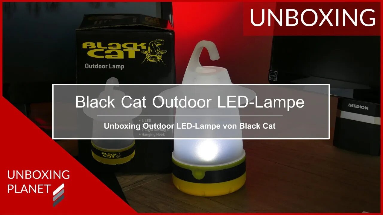 Black Cat Outdoor LED-Lampe - Unboxing Planet