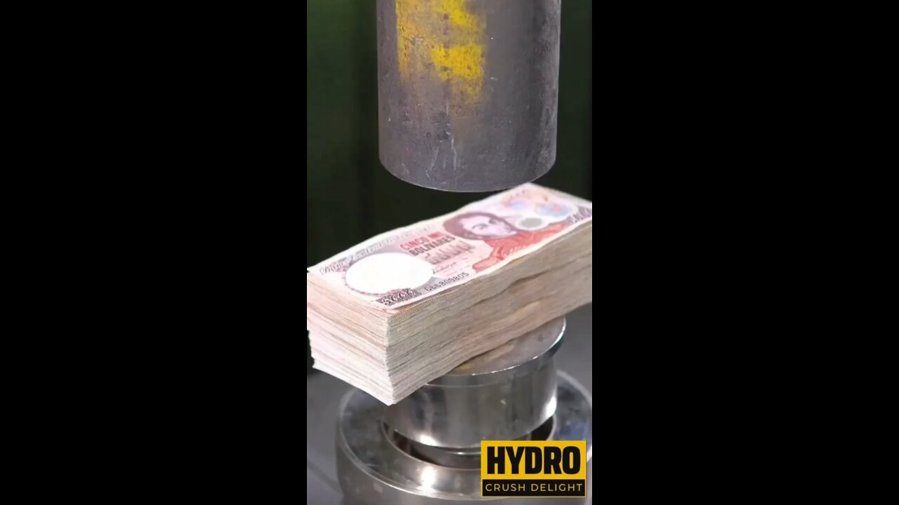 💥💸 Bundle of Currency vs Hydraulic press!🤩🤩😱😱