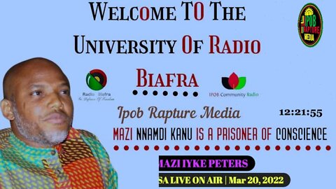 Welcome To The University Of Radio Biafra | USA LIVE | By Mazi Iyke Peters | Jan 20, 2022