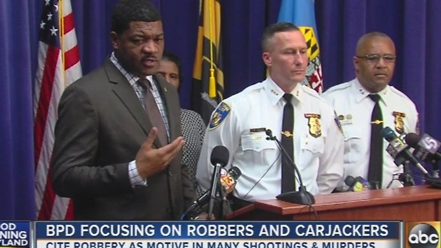 Baltimore Police to target robberies and carjackings