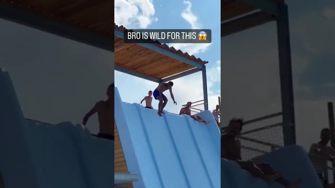 He’s too smooth 🔥😯😯😯#shorts #mlbcentral #waterpark #fun
