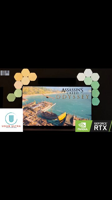 AC Odyssey on an LG C1!! #assassinscreed #odyssey #lgc1 #gaming #nanoleaf #pcgaming #gamingsetup