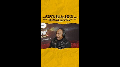 #stephenasmith they want you to do good just not better than them. 🎥 @breakbeatmedia