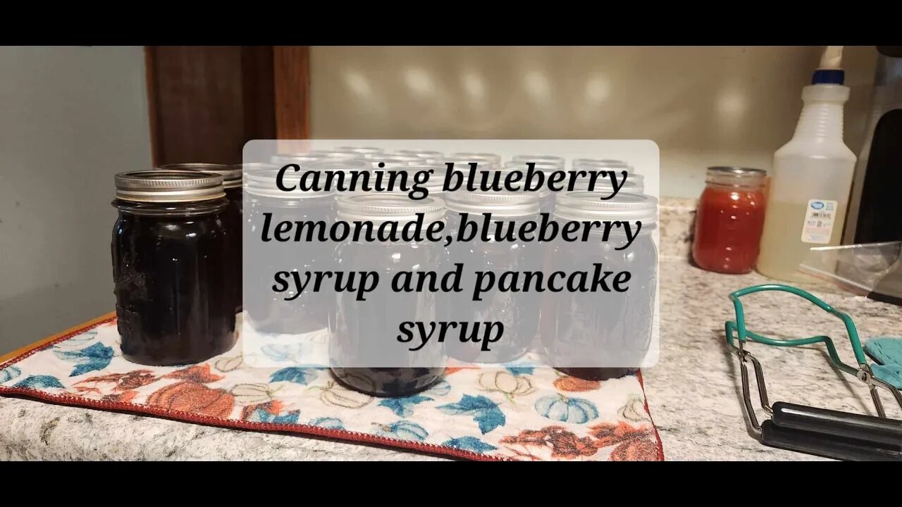 Canning Blueberry Lemonade concentrate, Blueberry syrup and pancake syrup @StiversHomestead