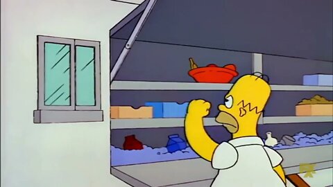 Homer chants "Where's My Burrito?" for 10 minutes