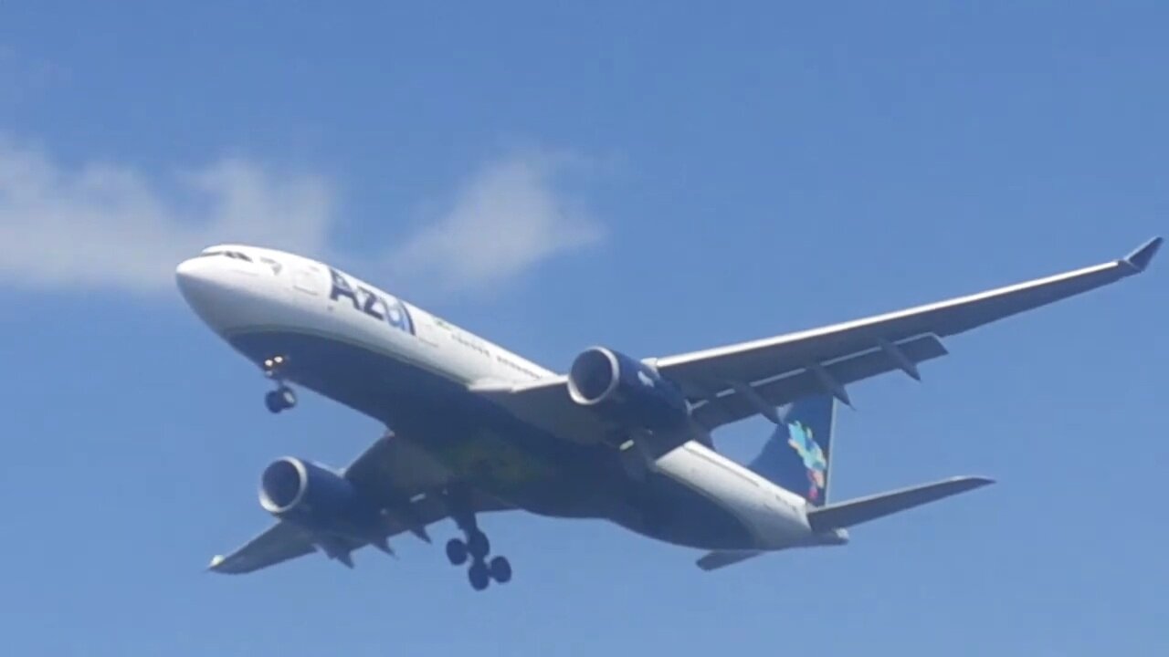 Airbus A330 PR-AIW na aproximação final antes de pousar em Manaus vindo de Campinas