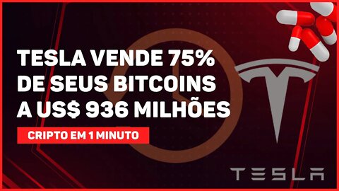 C1: TESLA VENDE 75% DE SEUS BITCOINS A US$ 936 MILHÕES