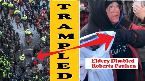 Ottawa Horse Police Trampled Patriot Elderly Disabled Woman Who Could Not Get Out Of The Way In Time..