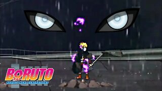 Boruto Aprende Hiraishin de Minato e Ativa Jougan Contra Momoshiki Fused | Mugen