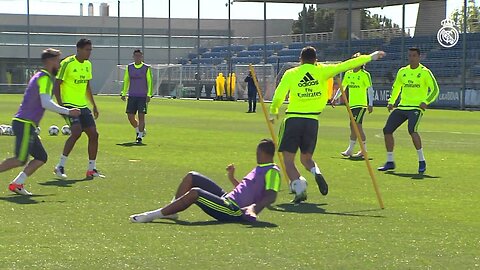 Cristiano Ronaldo completed Monday's training session with the group...