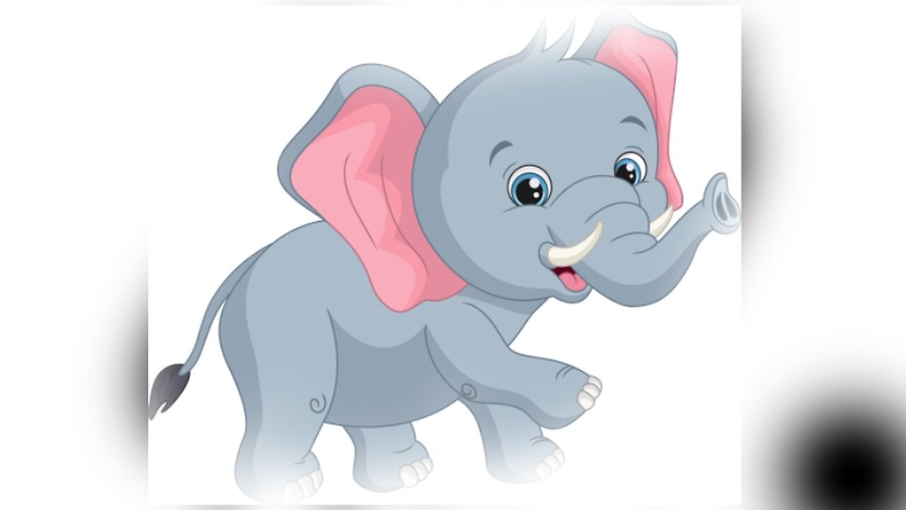 Little cute elephant animated video