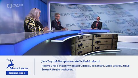 Jana Zwyrtek Hamplová na zteči v České televizi