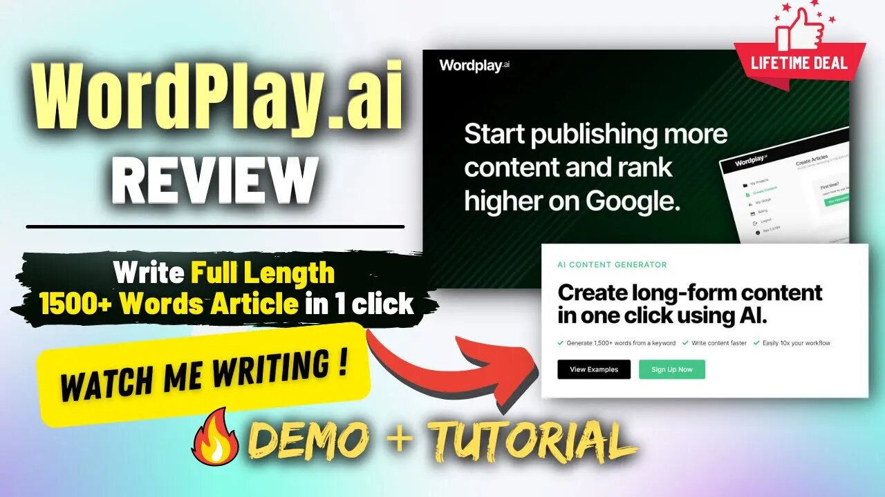 Wordplay Ai Review & Tutorial | Write 1500+ Words Full Article in 1 Click