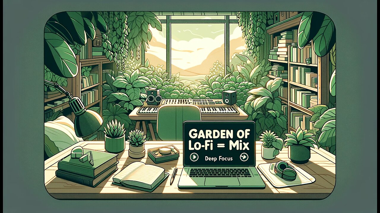 Garden of Green Lo-fi 🪴Mix Study/ Deep Focus 📚 Green Plants Vibes [ chill lo-fi hip hop beats]