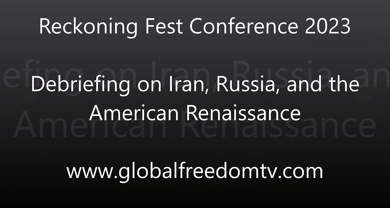 Dr. Scott Bennett. Reckoning Fest Conference 2023