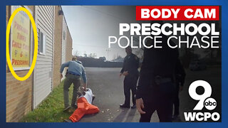 RAW: Suspect flees police into day care, Tased in classroom