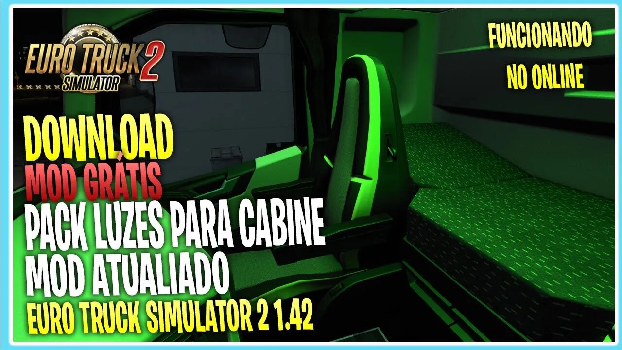 PACK DE LUZES PARA INTERIOR CABINE ETS2 1.42